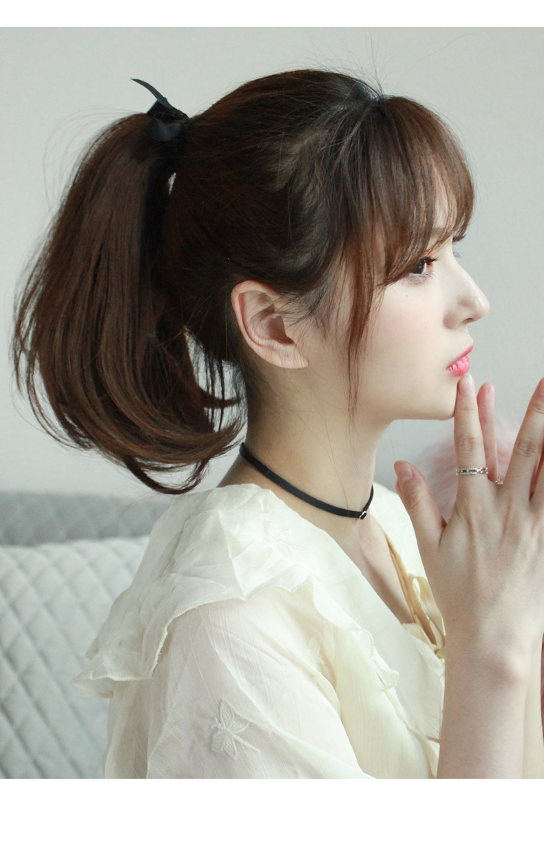 稚优泉chioture微卷内扣短马尾超短卷发短款仿真假发女网红自然高马尾