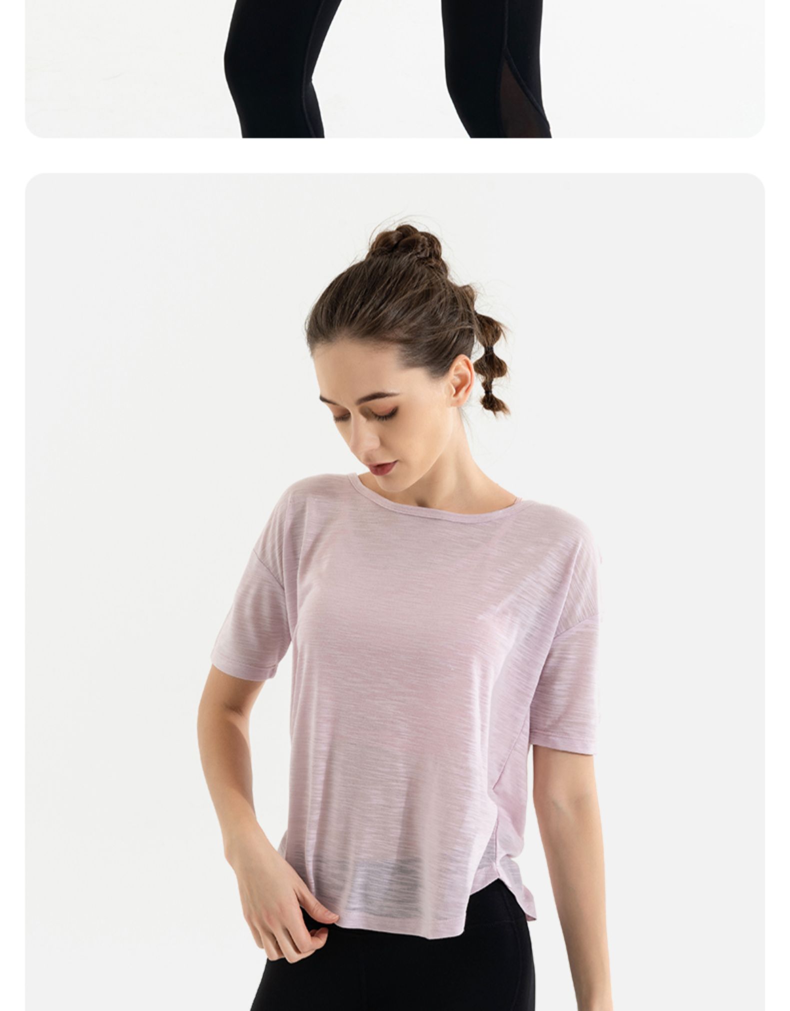 运动上女宽松显瘦瑜伽服女跑步罩衫速干t恤短袖训练身服夏天