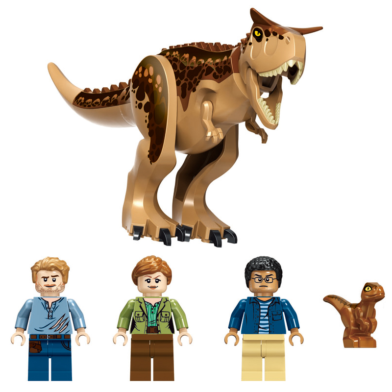 兼容乐高侏罗纪75929食肉牛龙回旋舱大逃生儿童拼装积木玩具39117