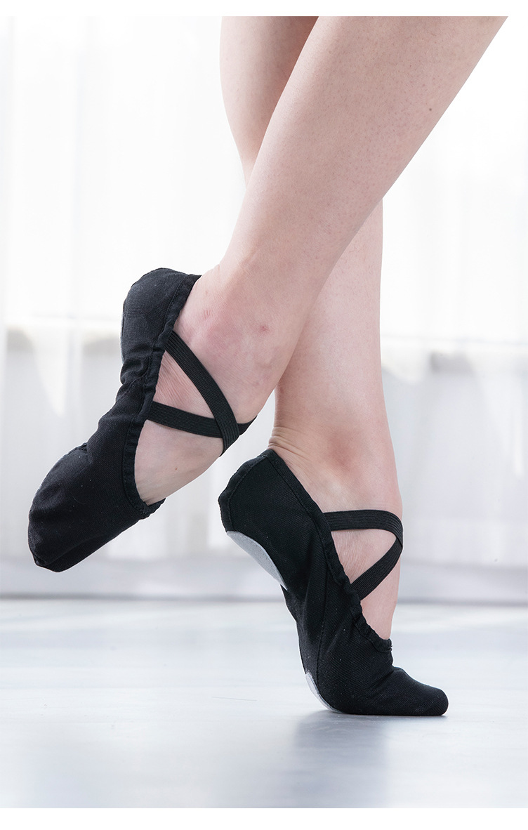 成人舞蹈鞋专业布头驼色女软底练功鞋瑜伽形体鞋儿童猫爪芭蕾舞鞋