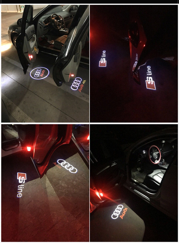 《奥迪迎宾灯新a6l a4l q5 q3 q7 a5 a7a3a8装饰车门投影氛围灯改装