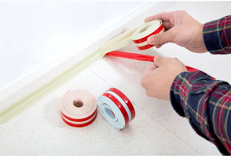 闪电客玻璃窗配件fynitkff 厨房水缝隙胶带浴室马桶接缝防水贴厨卫