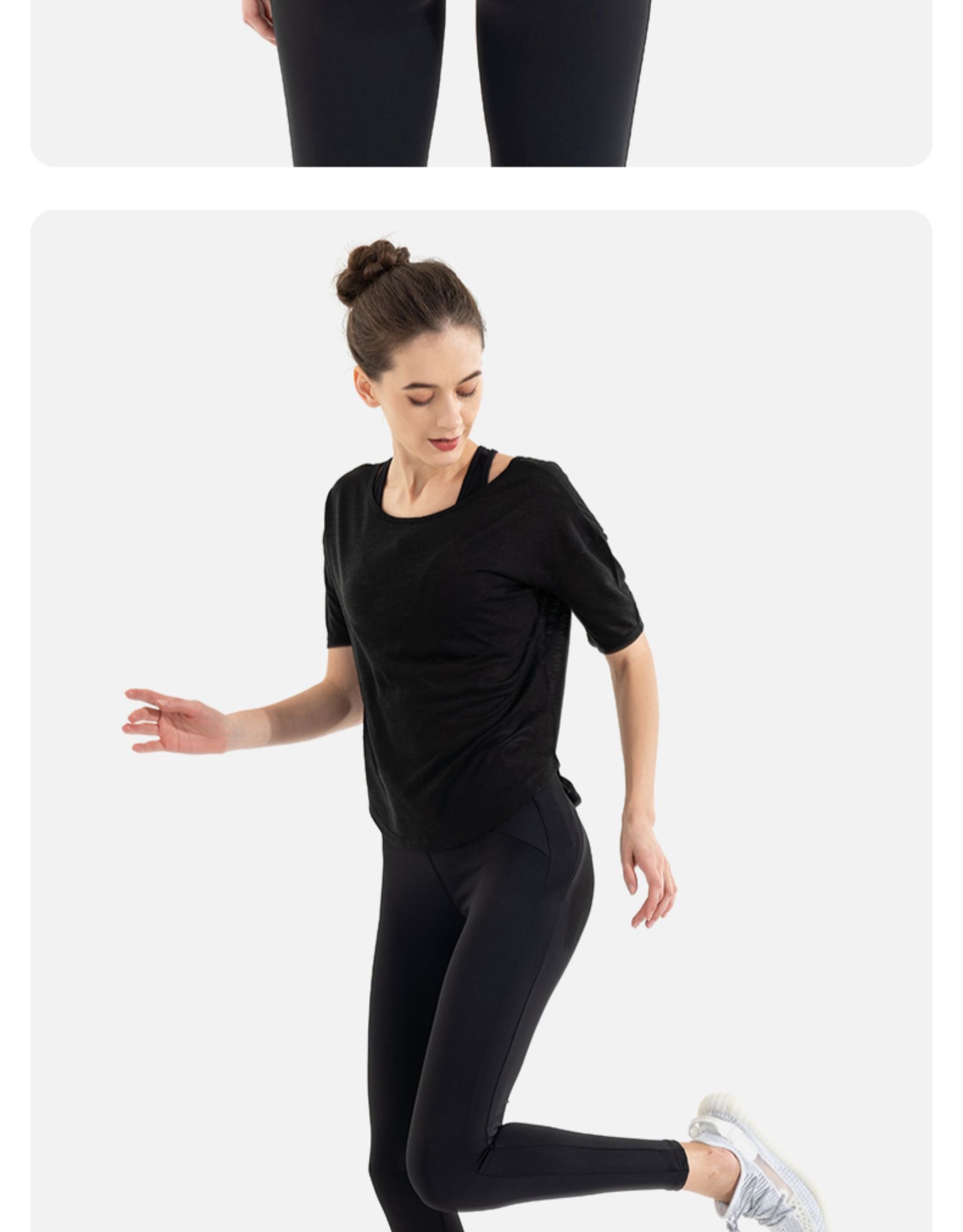 运动上女宽松显瘦瑜伽服女跑步罩衫速干t恤短袖训练身服夏天