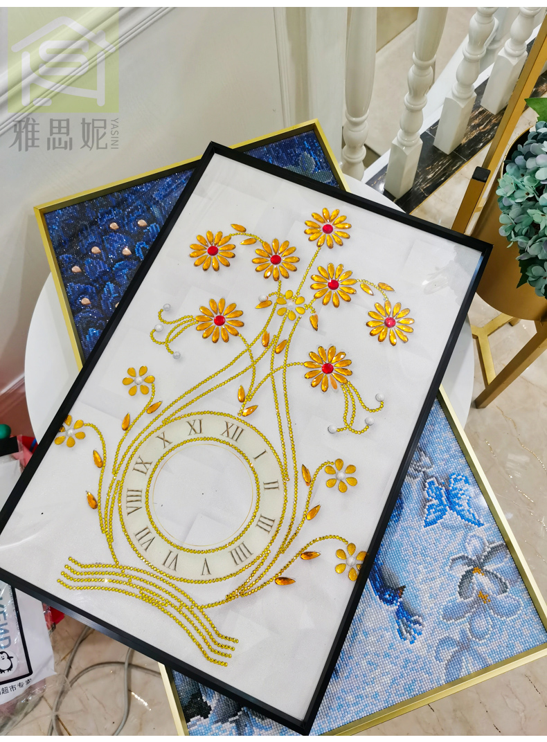 三维工匠钻石画裱框十字绣铝合金属外框架子带玻璃定制尺寸银色铝合金