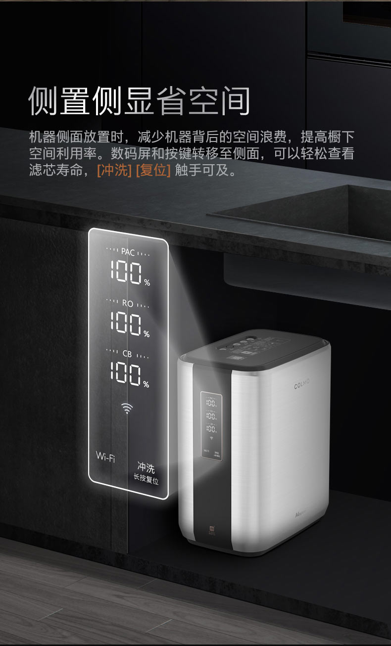 美的出品colmo净水器家用直饮自来水过滤器厨房mini净水机ro反渗透