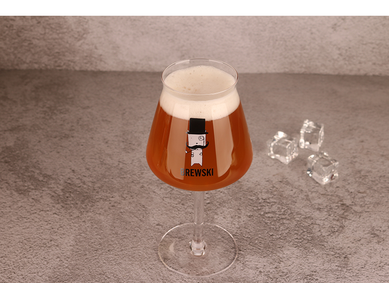 三维工匠百威玻璃啤酒杯英式ipa品脱杯精酿啤酒杯小麦啤酒杯郁金香