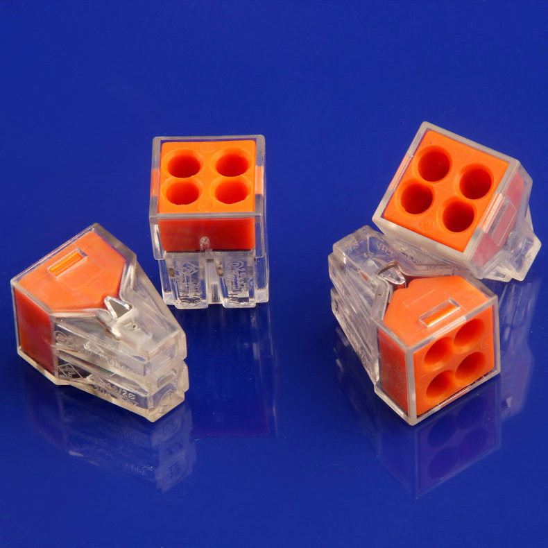 4孔硬线接线端子 pct-104 电线接头快速连接器分线器并线盒