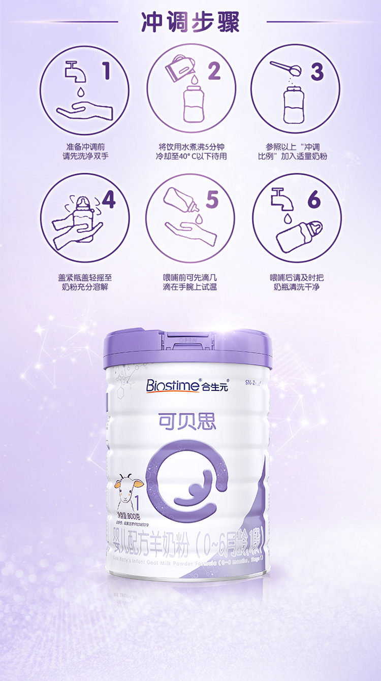 合生元biostime可贝思婴儿配方奶粉1段06个月澳洲原装原罐进口800克