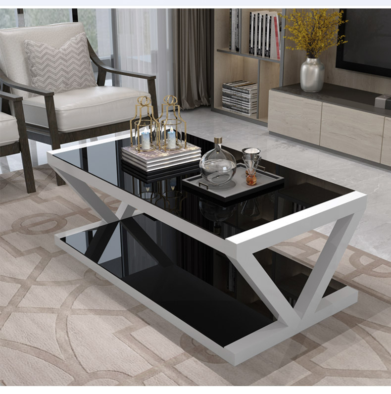 鑫金虎办公家具茶几简约现代钢化玻璃茶几小户型接待室茶桌边几茶台