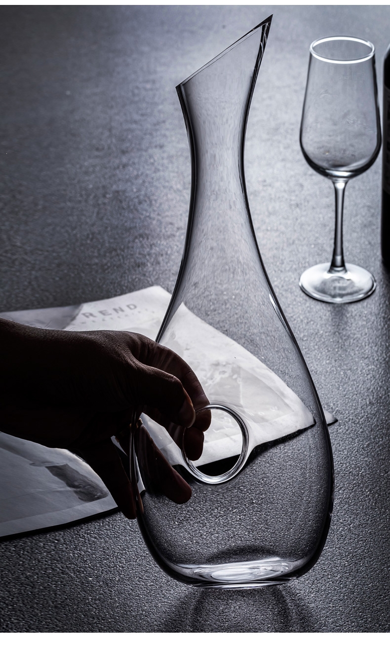 古达红酒杯套装家用水晶玻璃高脚杯葡萄红酒杯架子醒酒器酒具奢华高档