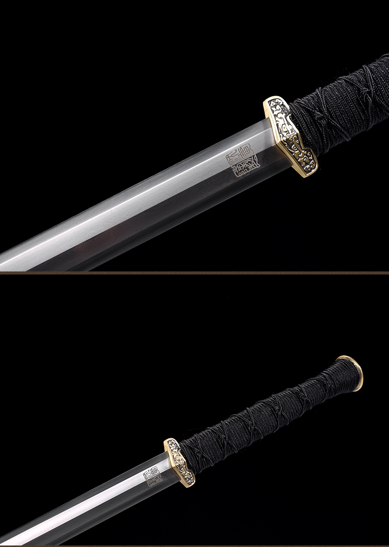 汉剑 八面汉剑 花纹钢一体剑 手工传统宝剑 龙泉沈广隆宝剑 未开刃