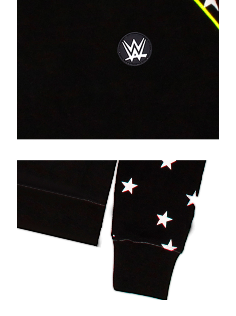 wwe潮牌2020新款男士印花宽松卫衣情侣款星星连帽外套