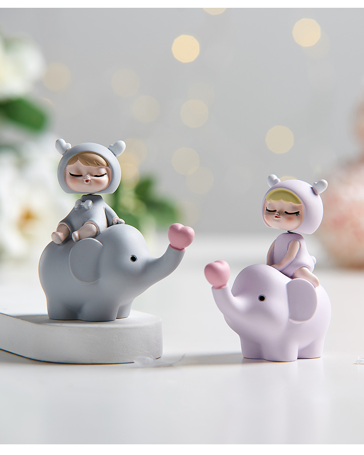 yicheng陶瓷娃娃日系系ins风办公室小可爱情侣桌面卡通摆件家居饰品