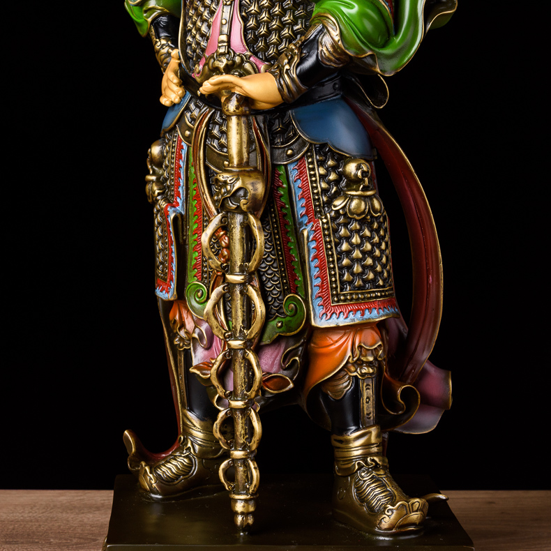 美帮汇韦陀佛像 纯铜韦陀伽蓝护法佛像韦驮韦陀菩萨佛教护法大号