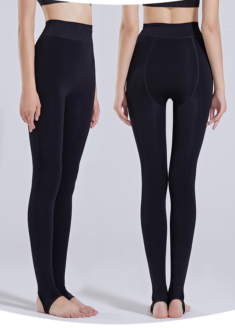 可乐裤秋冬打底裤女大码外穿光腿裸感肤色外穿保暖加绒加厚一体裤