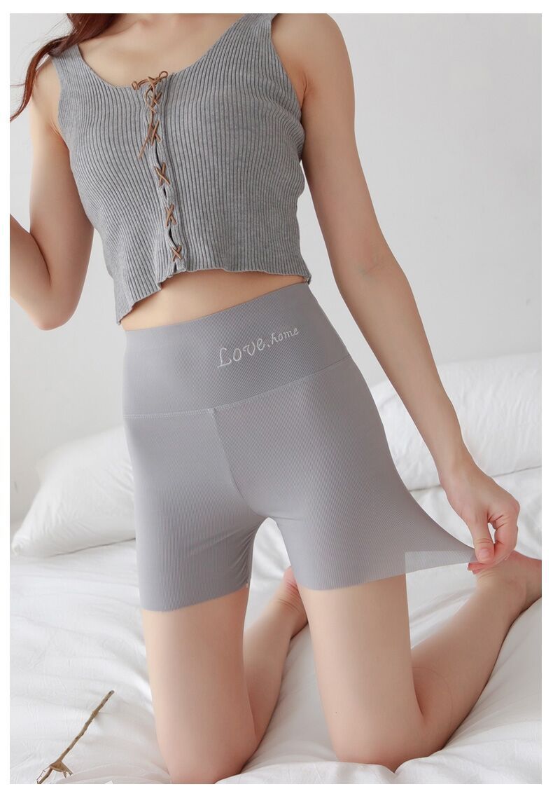 安全裤女内裤二合一不卷边高腰大码收腹紧身打底短裤夏防走光薄款