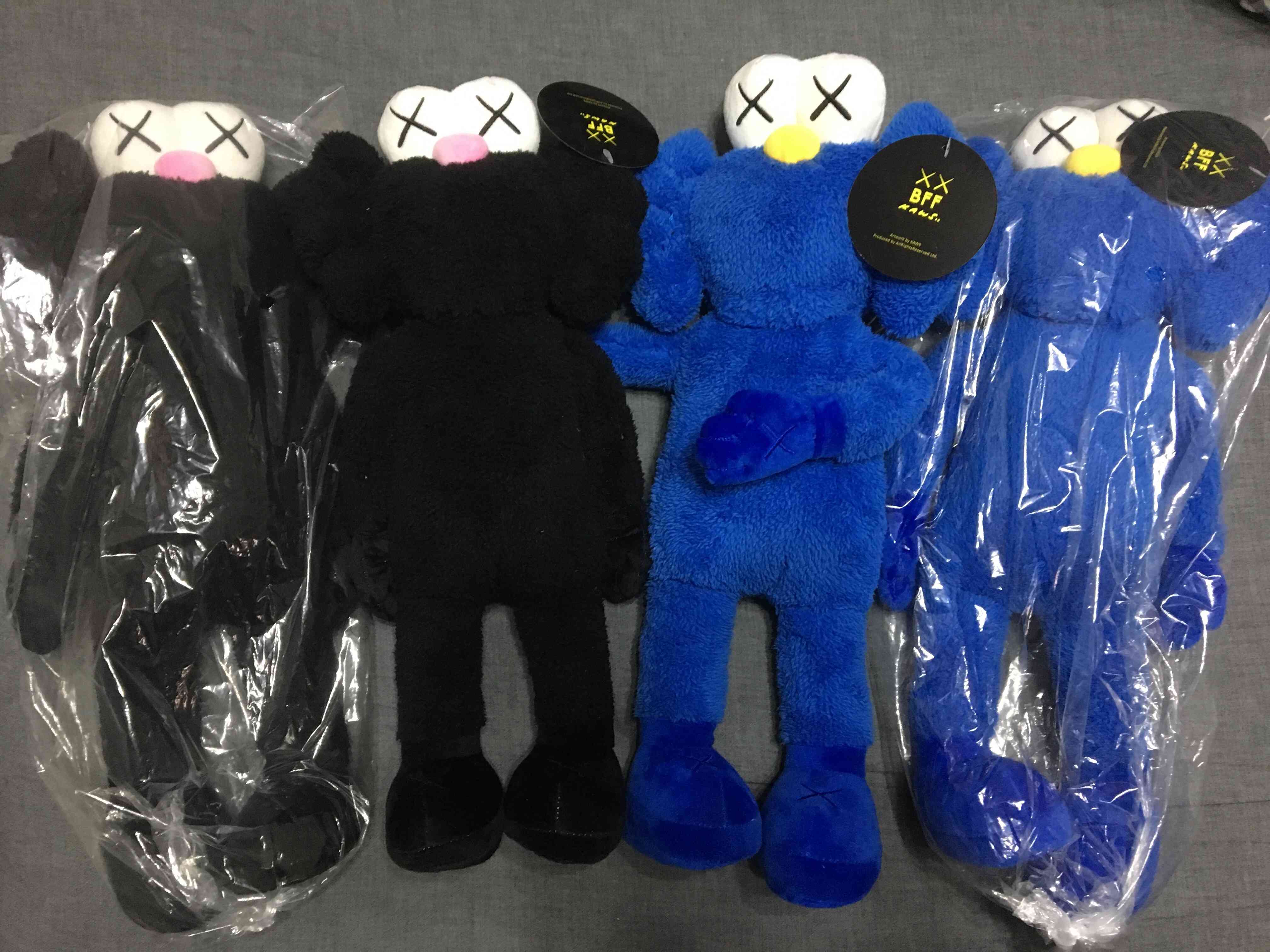 kaws x 芝麻街联名毛绒公仔玩偶手办周边玩具可爱超大号生日礼物 蓝色