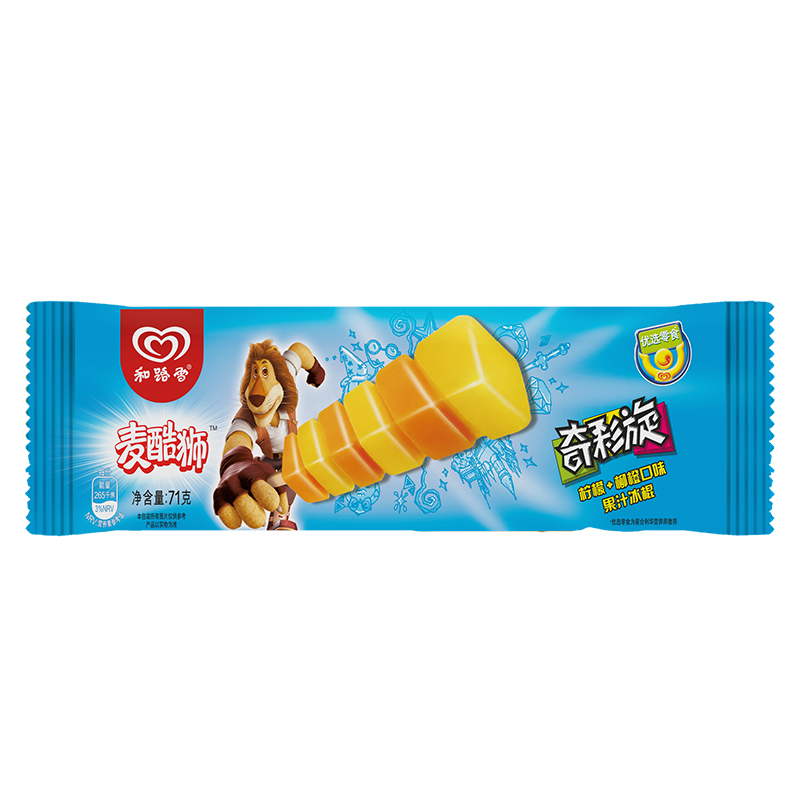 麦酷狮奇彩旋柠檬柳橙口味果汁冰棍多支装