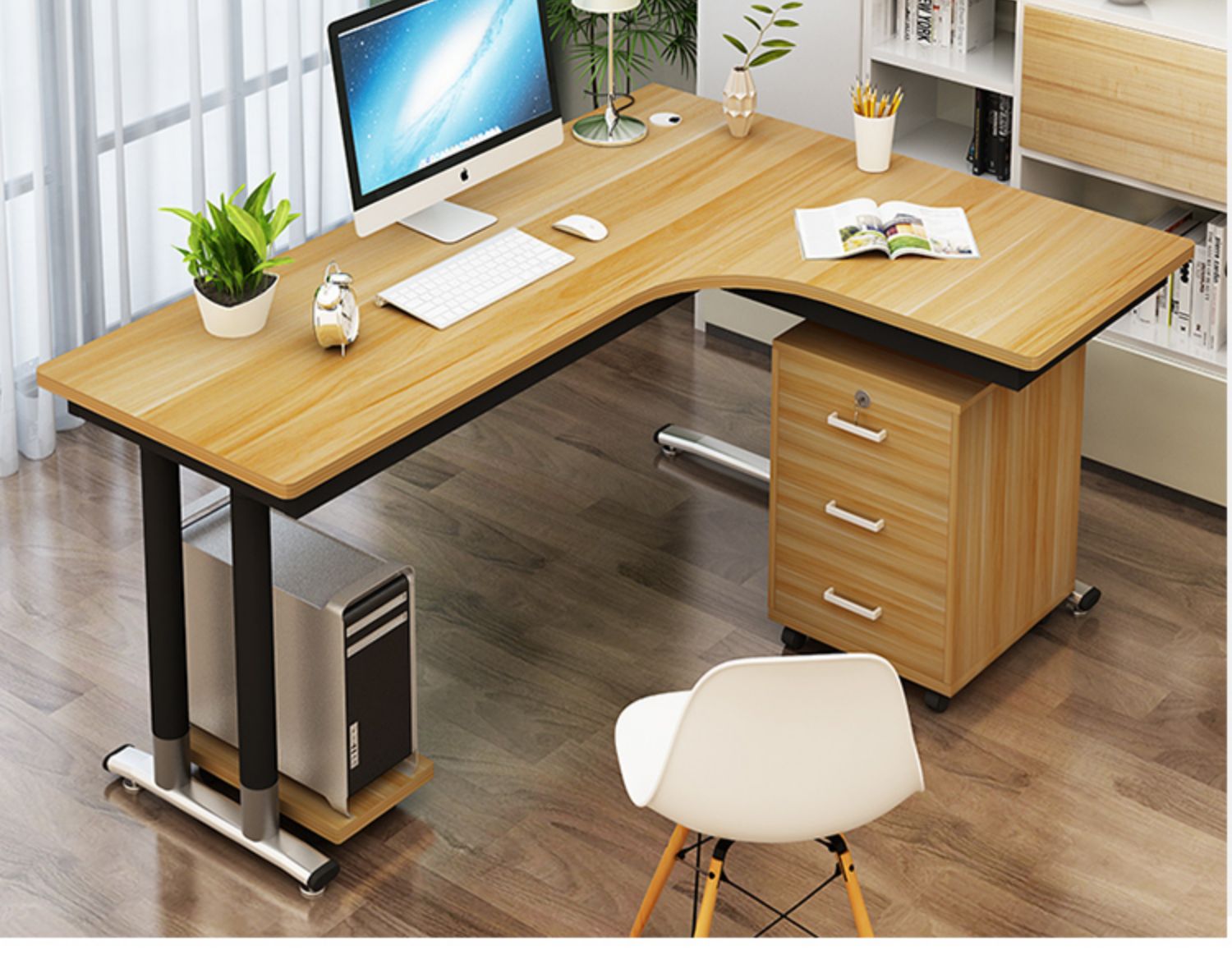 转角书桌家用电脑台式桌现代简约桌子拐角办公桌l型写字台学习桌(新)