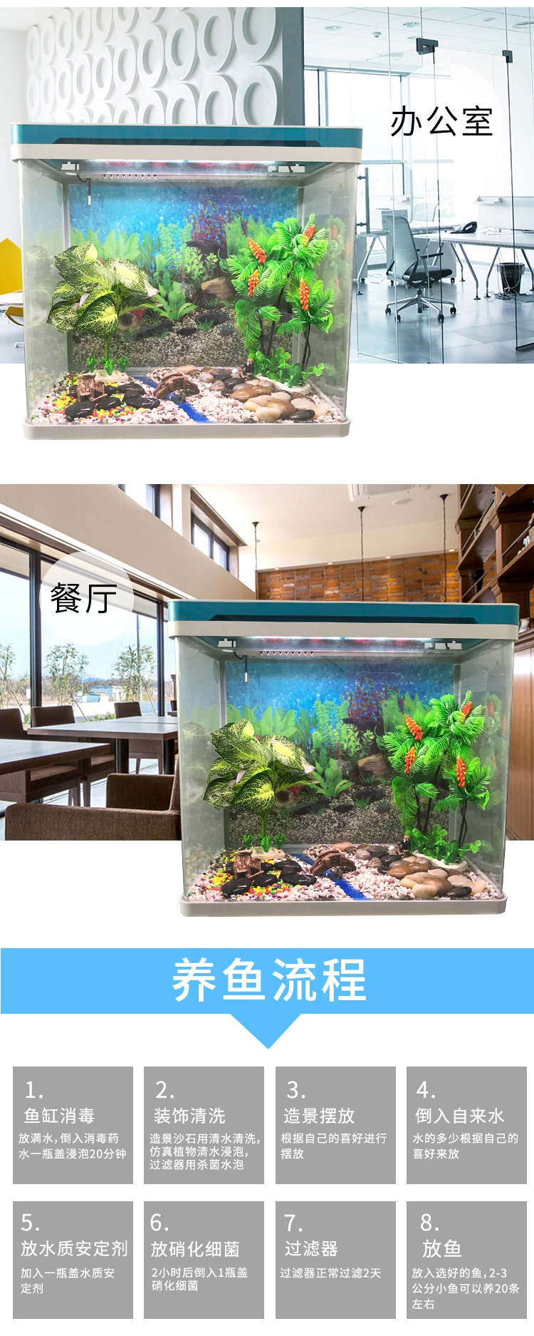 茉写宠物日用智能变色led灯办公室水族箱中小型客厅懒人家用玻璃生态带底柜 价格图片品牌报价 苏宁易购玖信宠物用品专营店