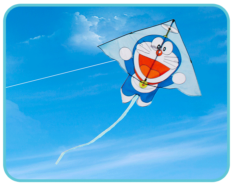 13米叮当仅风筝2020新款卡通风筝微风易飞儿童叮当猫风筝kt猫风筝14米