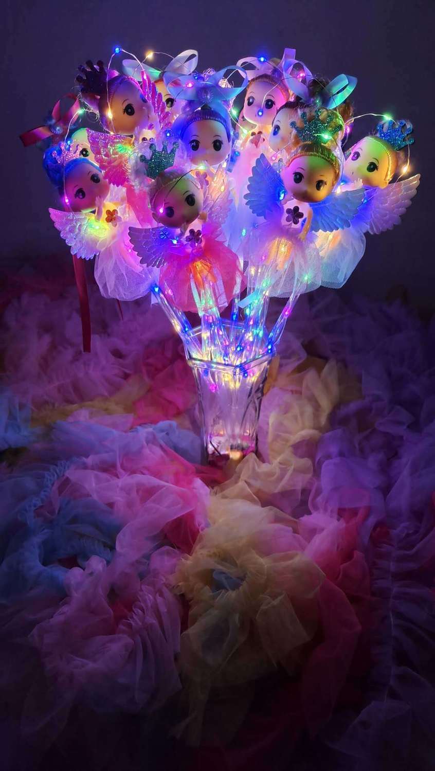 热卖新款蝴蝶结天使仙女棒广场夜市荧光棒夜晚发光地摊玩具批发 蝴蝶