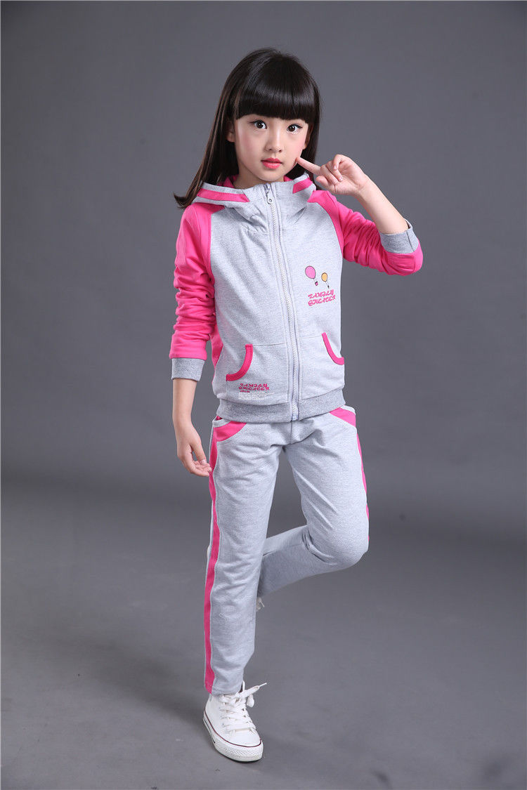 2021新款女童4春装5运动服6套装7小女孩8春秋9衣服时尚三件套10岁 玫