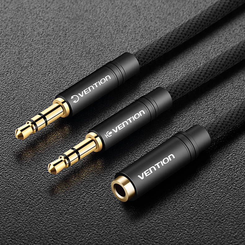 威迅电脑耳机麦克风二合一转接头耳机手机耳麦转换线音频分线器一分二