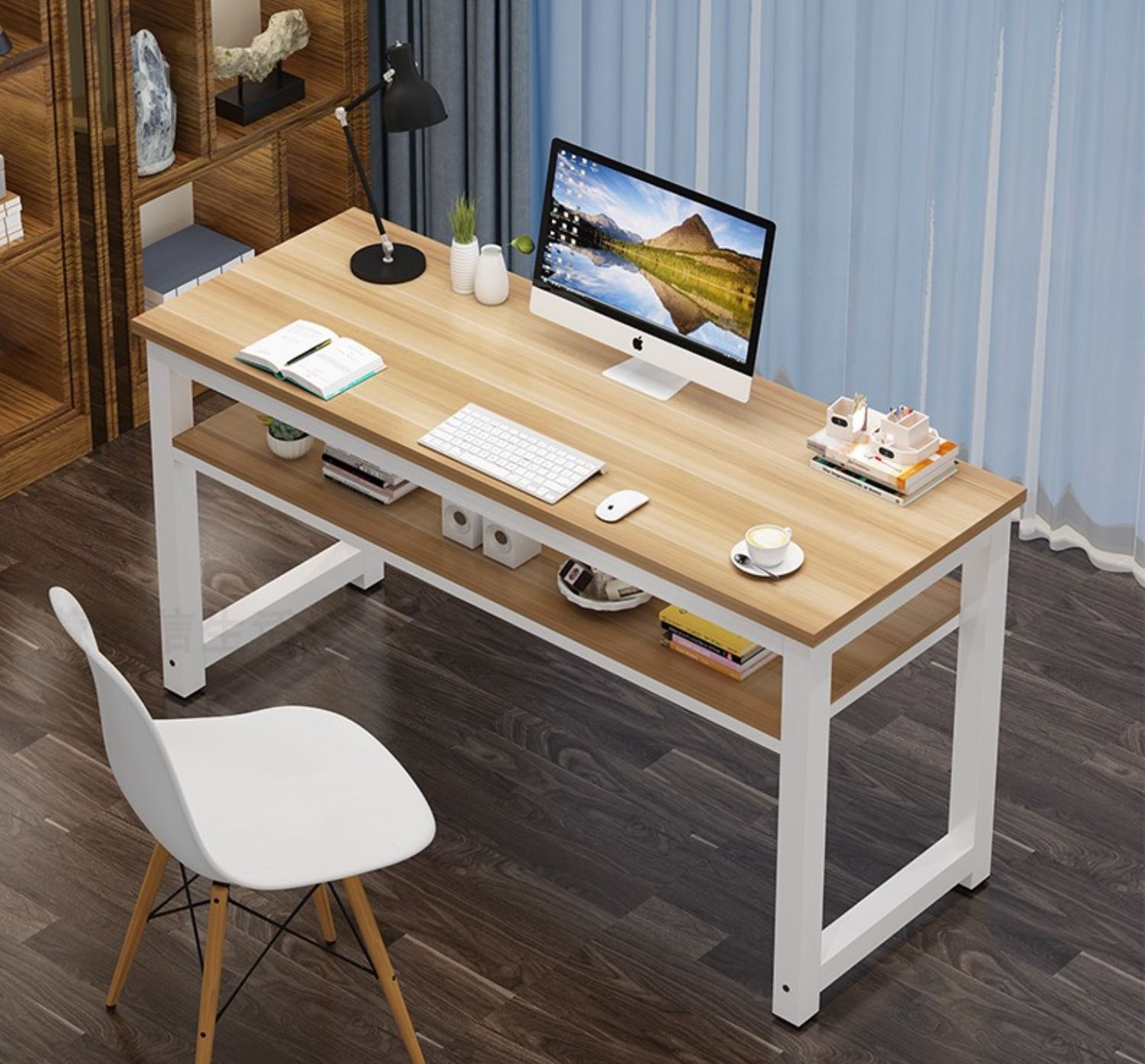 檀星星电脑办公桌办公室简易长方形工作室台桌子长条培训简约现代大长