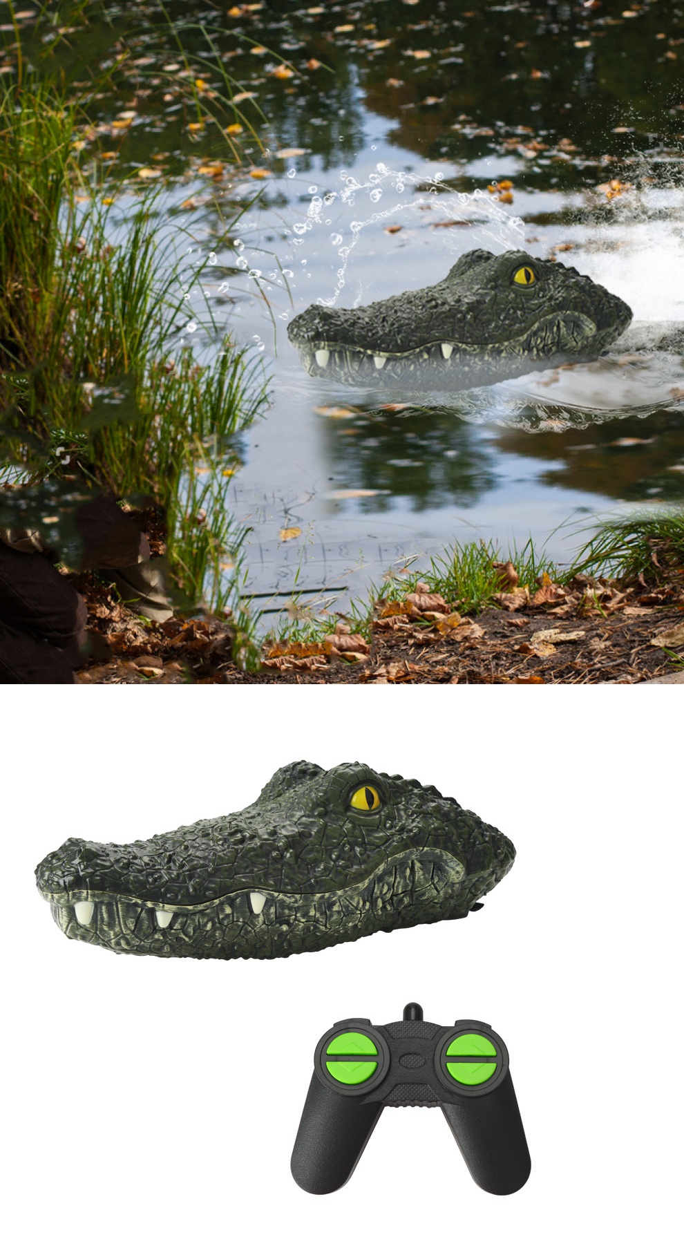 鳄鱼头遥控船高速快艇超大号防水上恶搞儿童玩具船模型抖音网红遥控