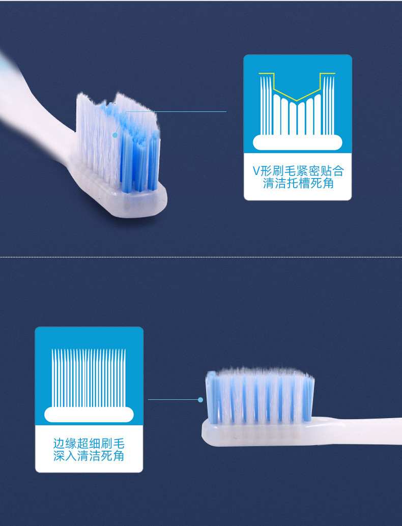 《日本软毛/矫正牙刷正畸矫正专用牙刷牙套清洁牙刷 白色6只装id10c5