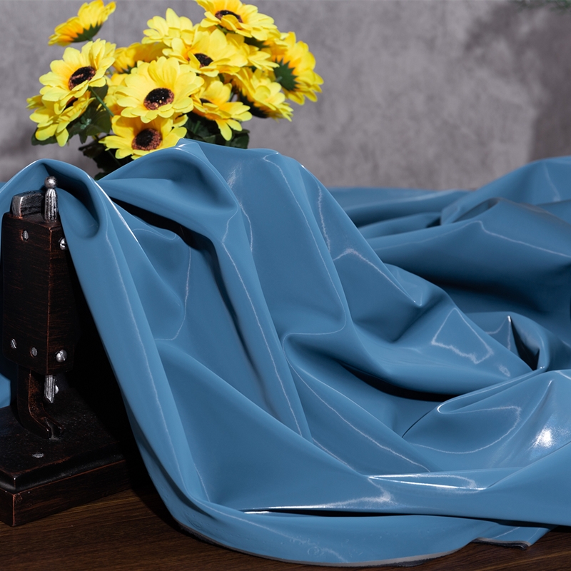 服装pu面料软皮仿皮加厚耐磨光泽镜面皮布料手工人造面料1米白色半米