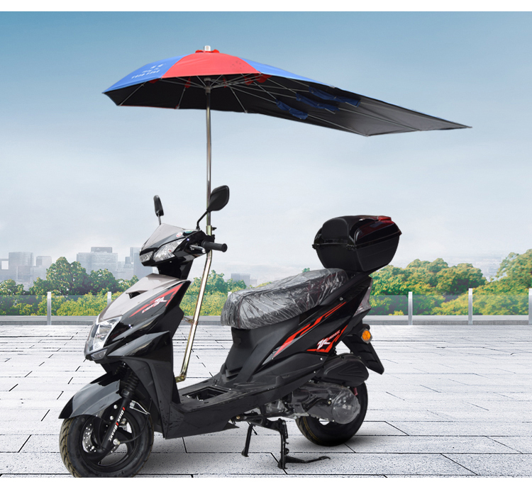 摩托车遮阳伞雨伞黑胶加长加厚防紫外线踏板电动三轮车弯梁车雨棚