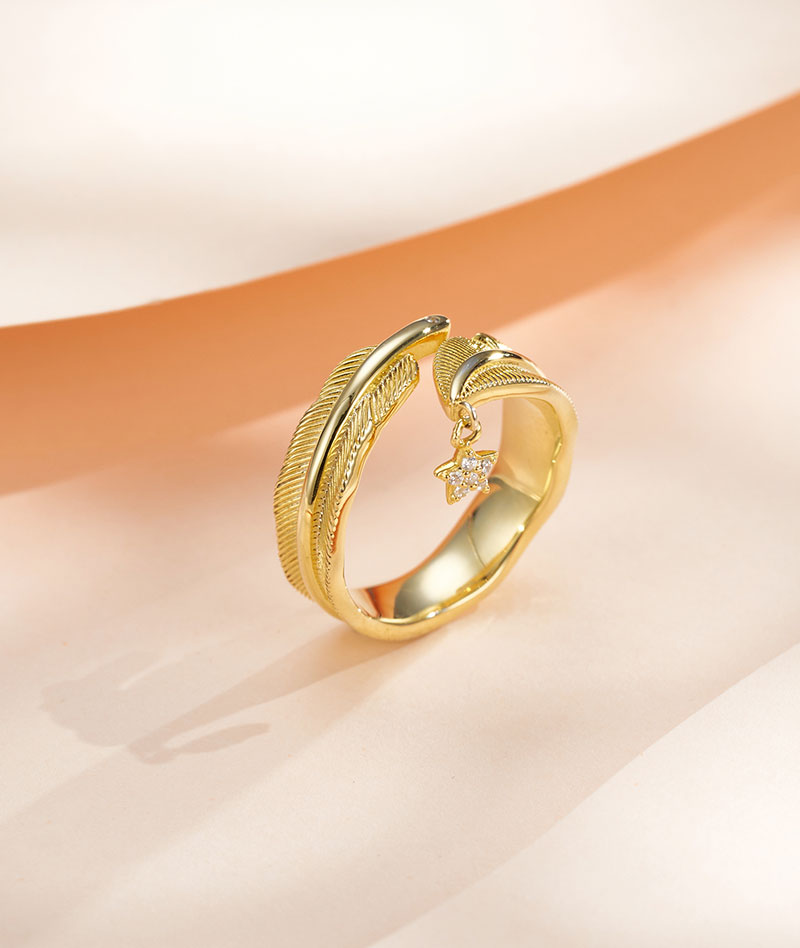 中国黄金s925银镶石戒指