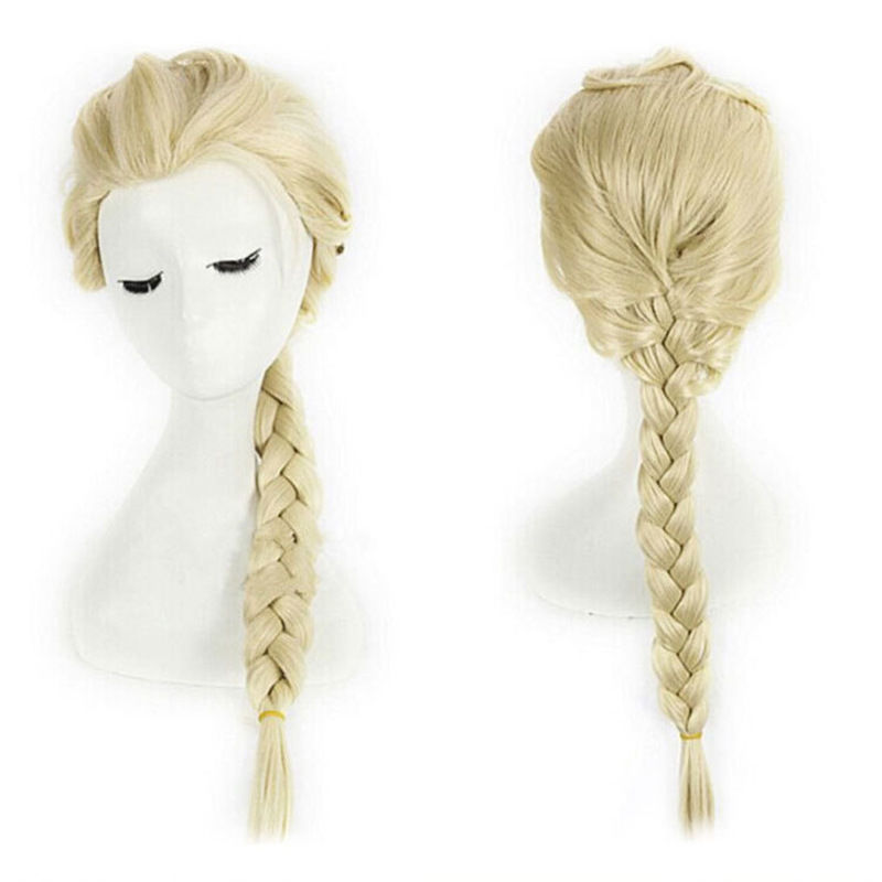 假发女冰雪奇缘安娜艾莎公主辫子万圣节cos儿童成人舞会表演头套爱莎