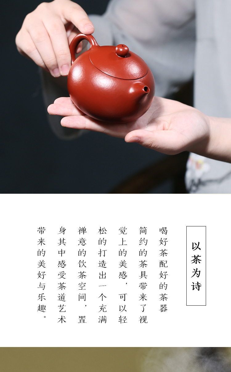 haoyangdao 紫砂壶泡茶壶李晓璐纯全手工紫砂茶壶梨皮大红袍西施茶具