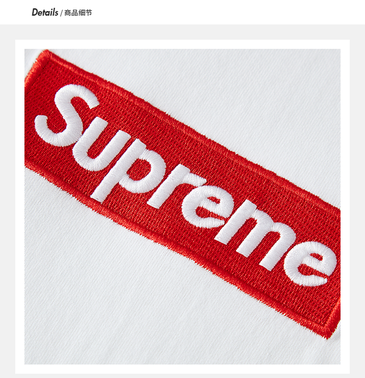 supreme正品2020夏季新款logo男女同款刺绣休闲短袖宽松运动t恤男