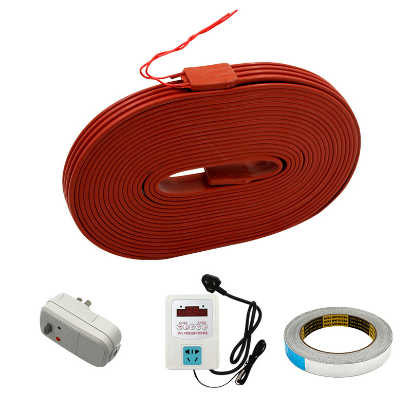 定做管道防冻电热带硅橡胶水管电加热带220v自来水管防冻电加热线158