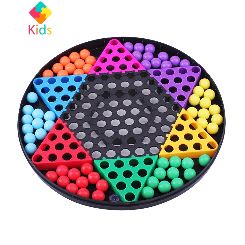 弹珠跳棋塑料老式80后益智儿童成人玻璃球两用跳棋飞行棋子跳跳球真
