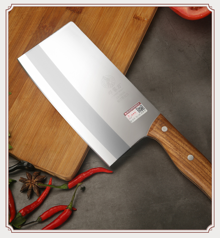超级新品 邓家刀锻打菜刀家用锋利斩切刀zd-3628两用刀厨房文武刀斩
