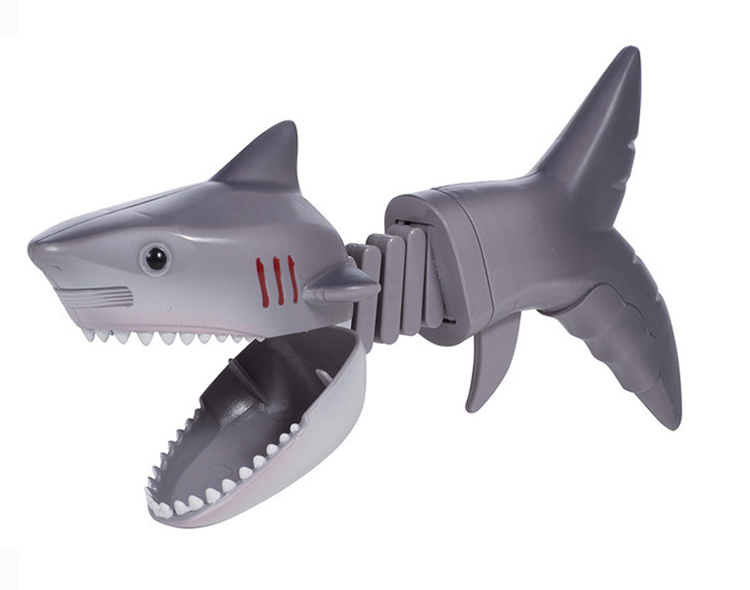 恐龙鲨鱼啄食者伸缩弹簧机械手夹子创意减压整蛊儿童玩具生日礼物红色