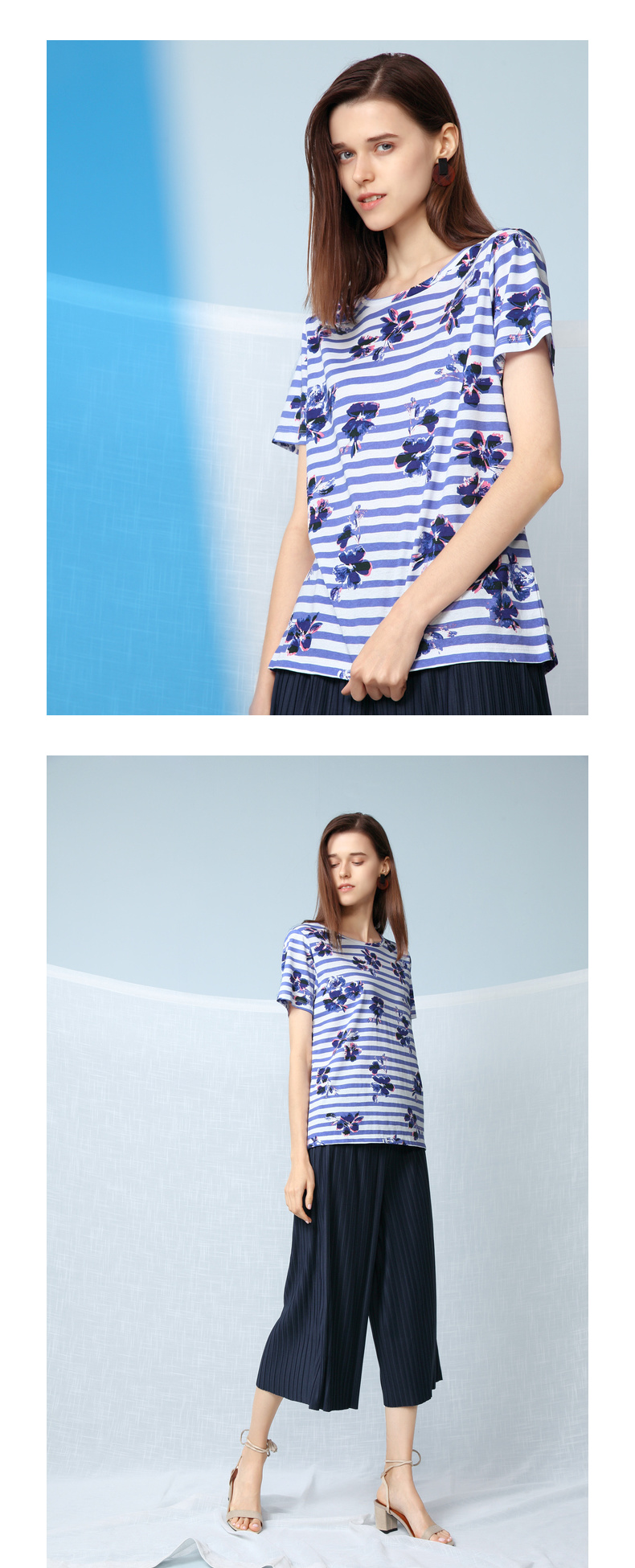 堡狮龙女装宽松上衣女士纯棉短袖t恤女420178070