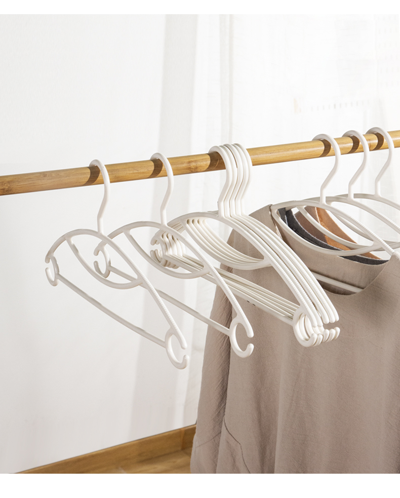 衣架塑料家用日式成人挂衣无痕不起包防肩角宿舍阳台放挂衣服撑子三维
