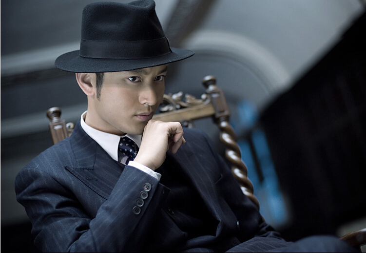 上海滩许文强杰克逊大沿礼帽男女士英伦帽子爵士毛呢毡帽复古礼貌墨斗