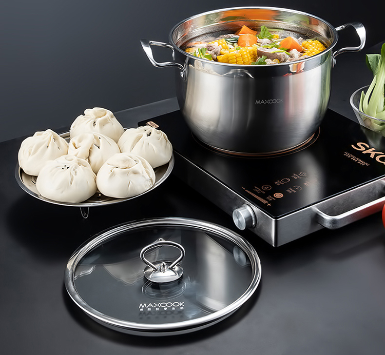 美厨(maxcook)汤锅mcz075 美厨 汤锅蒸锅 不锈钢高汤蒸锅26cm 煤气