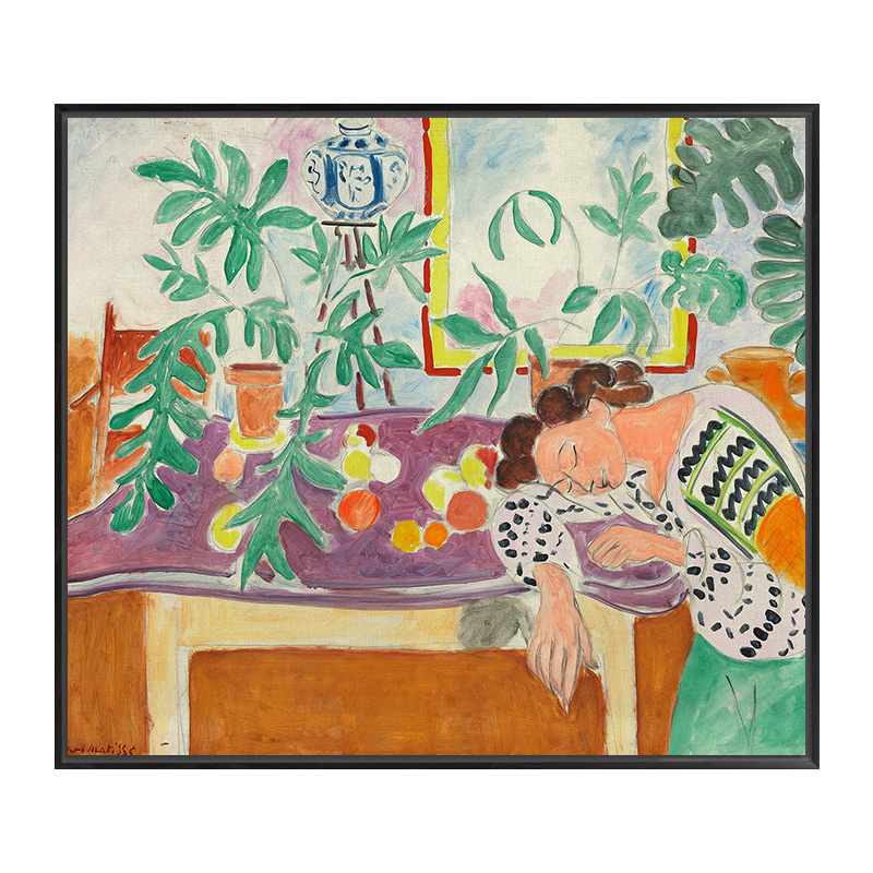 抽象野兽派油画客厅餐厅现代抽象画书房装饰画马蒂斯惬意