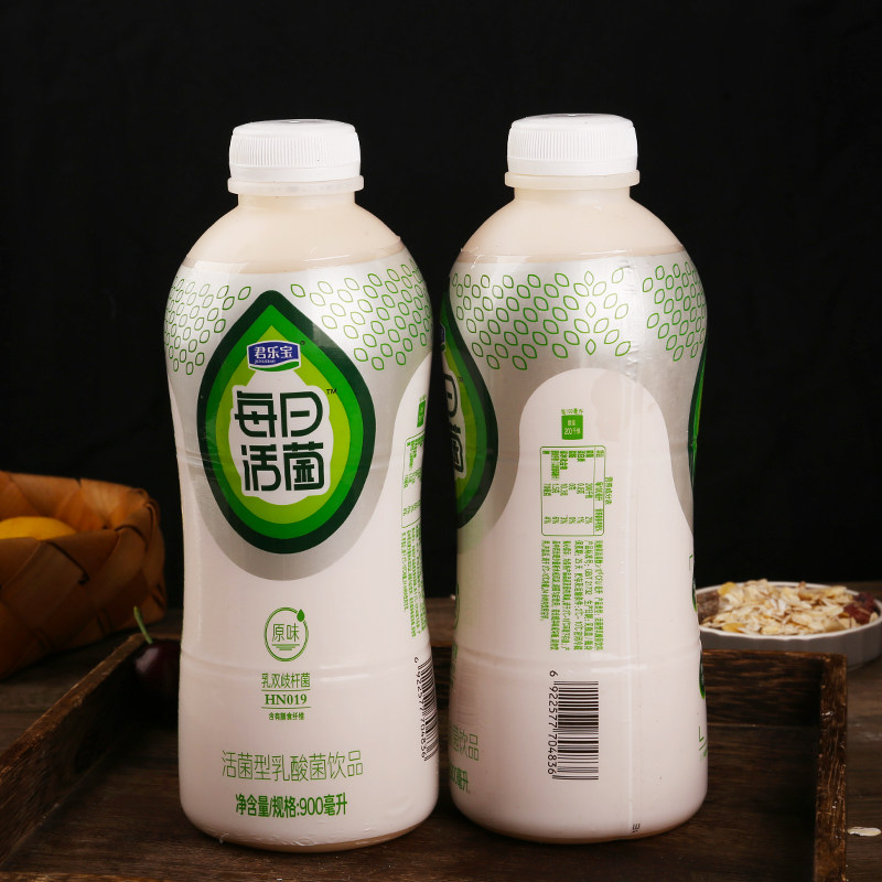 君乐宝每日活菌原味益生菌发酵乳活性乳酸菌饮品900ml12瓶装整箱