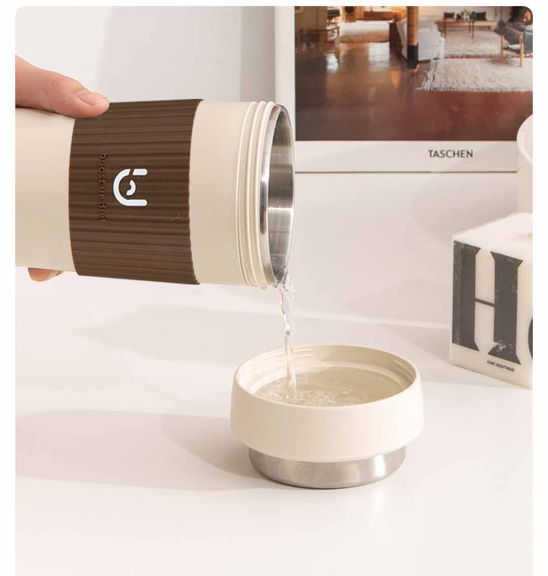 苏宁极物x博的电热水杯便携式家用小型烧水壶旅行电热杯迷你加热宿舍