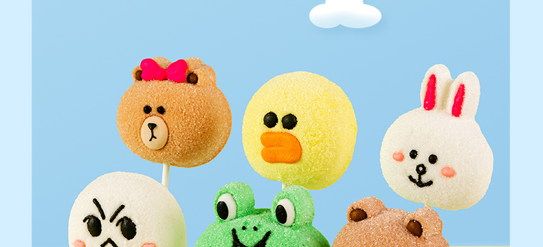 line friends【良品铺子甜蜜礼盒】棉花糖网红零食520礼物送女友