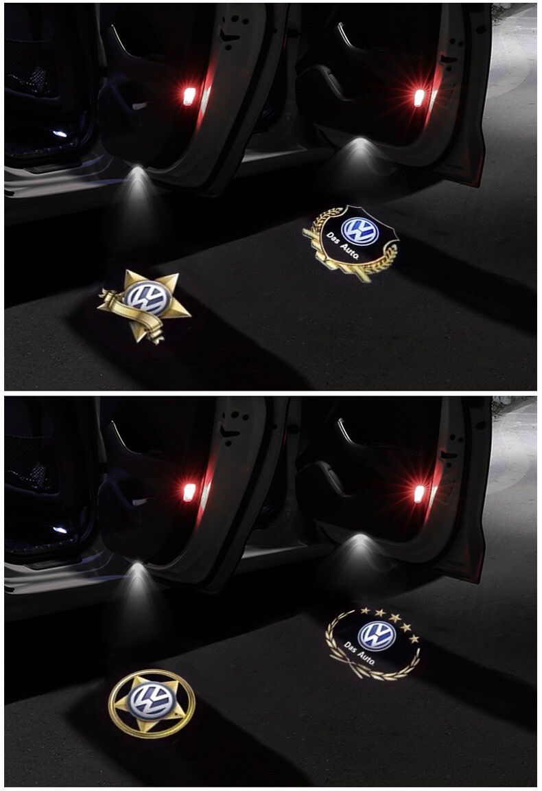 大众新速腾迎宾灯0619款车门氛围投影灯led镭射车门灯改装专用门灯
